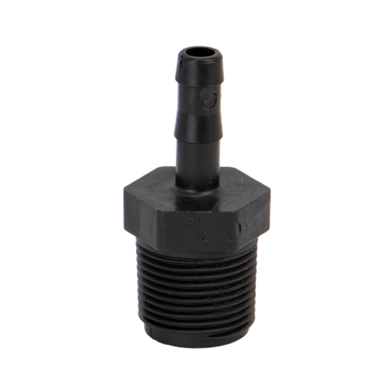 Picture of KING NIPPLE POLY HB075-038 3/4" MPT X 3/8" HOSE BARB
