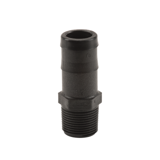 Picture of KING NIPPLE POLY HB100-125 1" MPT X 1-1/4" HOSE BARB