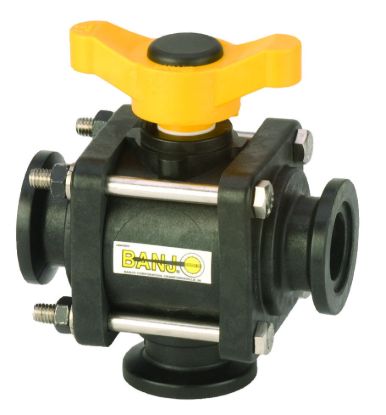 Picture of VALVE BANJO MV100BL POLY MANIFOLD 3-WAY BOTTOM LOAD VALVE 1" FLANGE