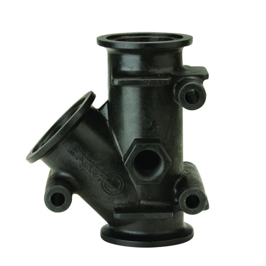 Picture of BANJO M220YG45 MANIFOLD Y FITTING 2" FULL PORT FLANGE W/ 3/4" GAUGE PORT