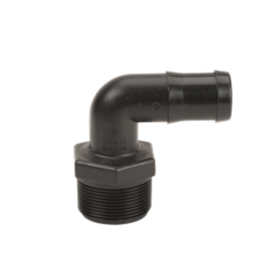 Picture of KING NIPPLE POLY HB150/125-90 1-1/2" MPT X 1-1/4" HOSE BARB