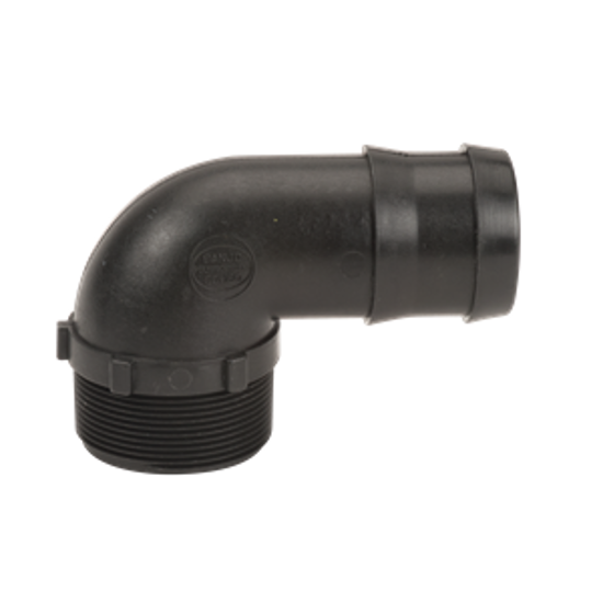Picture of KING NIPPLE POLY HB200-90 2" MPT X 2" HOSE BARB