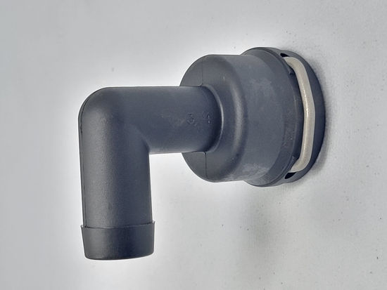 Picture of VALVE TEEJET FEMALE QUICK CONNECT 90* HOSEBARB 3/4" 45529-90-3/4