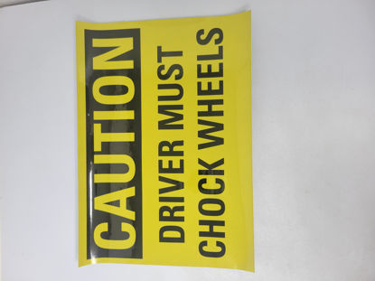 Picture of DECAL CAUTION CHOCK WHEELS